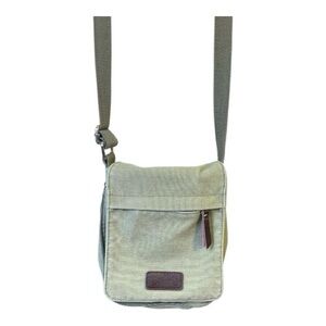 Berchirly Unisex Canvas Faux Leather Crossbody Bag Olive Army Green Shoulder Bag